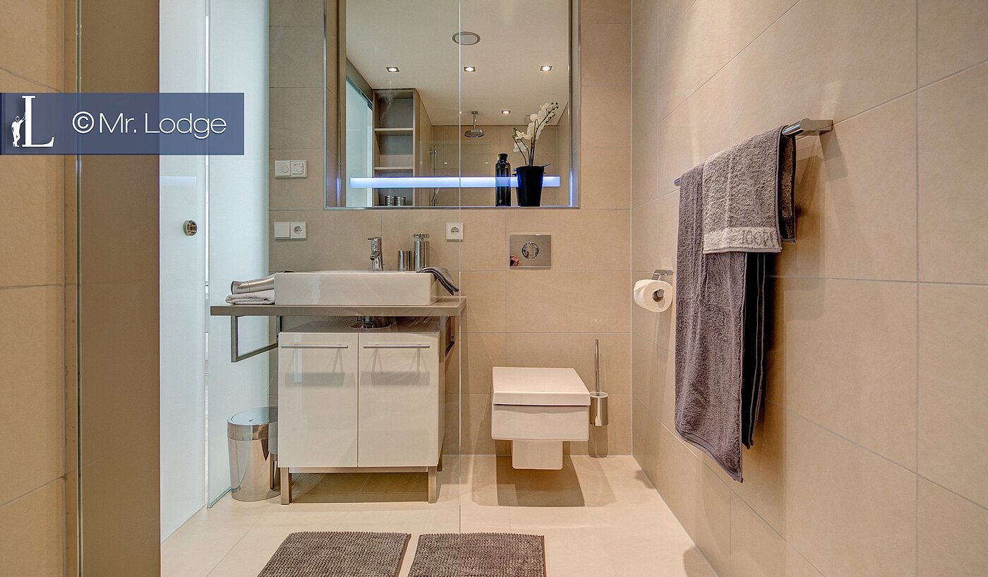 Appartement avec 1 pièce | München-Bogenhausen | 1802ML4 | Waschtisch und Spiegelschrank