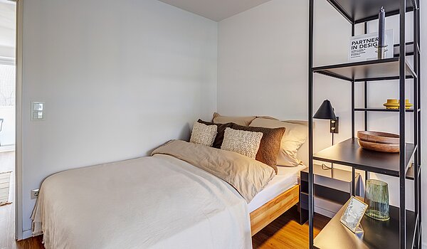 Appartement avec 1 pièce | München-Maxvorstadt | 700022 | Schlafbereich mit Doppelbett