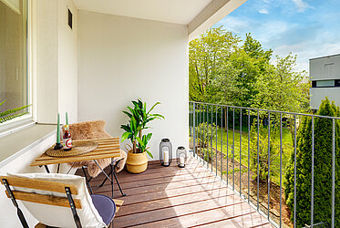 Haar : charmant appartement de 2 pièces avec balcon orienté sud - loué pour une durée déterminée