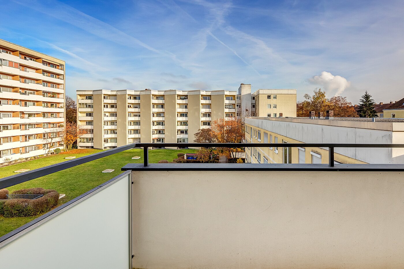 Appartement avec 2 pièces | München-Freimann | 70158 | Aussicht vom Balkon