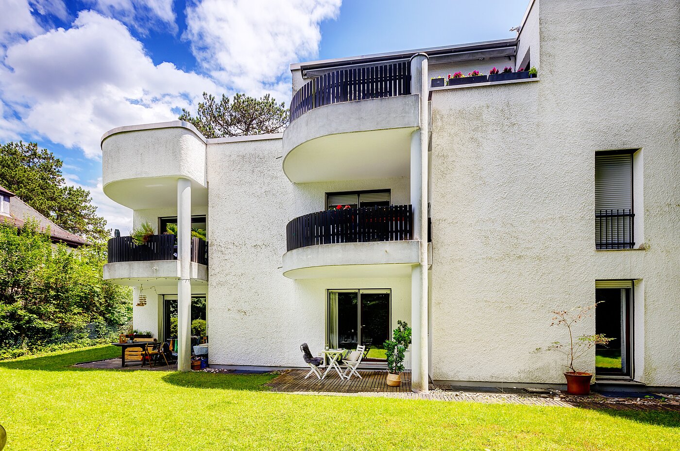 Appartement au rez-de-chaussée avec 2.5 pièces | München-Harlaching | 70018 | Gartenansicht