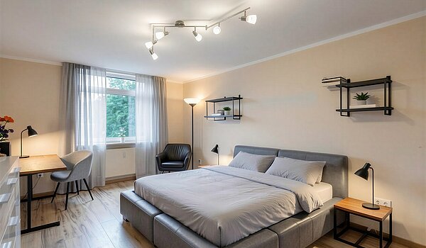 Appartement avec 4 pièces | München-Aubing | 70276 | KI-generiertes Möblierungsbeispiel