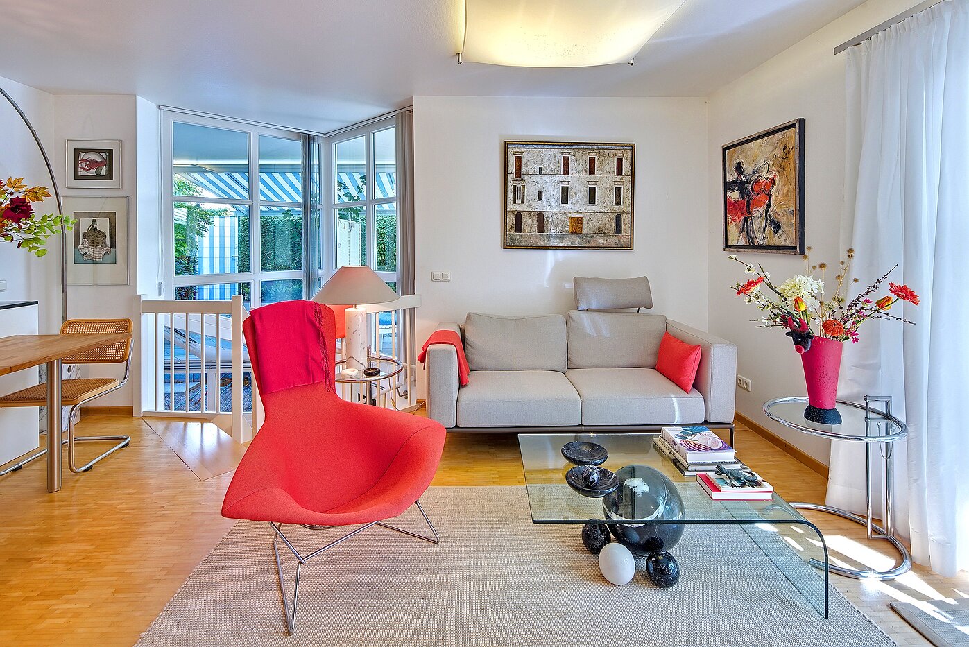 Appartement au rez-de-chaussée avec 2 pièces | München-Obermenzing | 70280 | Wohnbereich