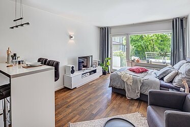 Freimann: 1-Zimmer Apartment mit Gartennutzung