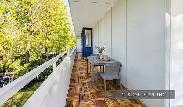 Appartement avec 3.5 pièces | München-Bogenhausen | 703052 | Schattiger Nordbalkon (Visualisierung)