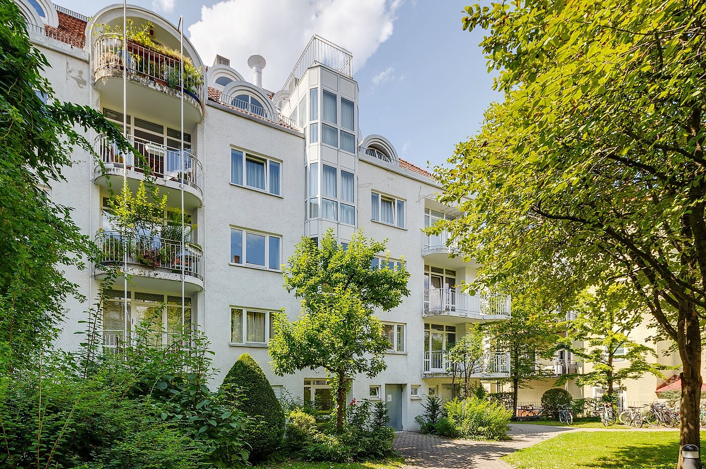Appartement avec 1.5 pièces | München-Lehel | 2107ML9 | Gartenseite
