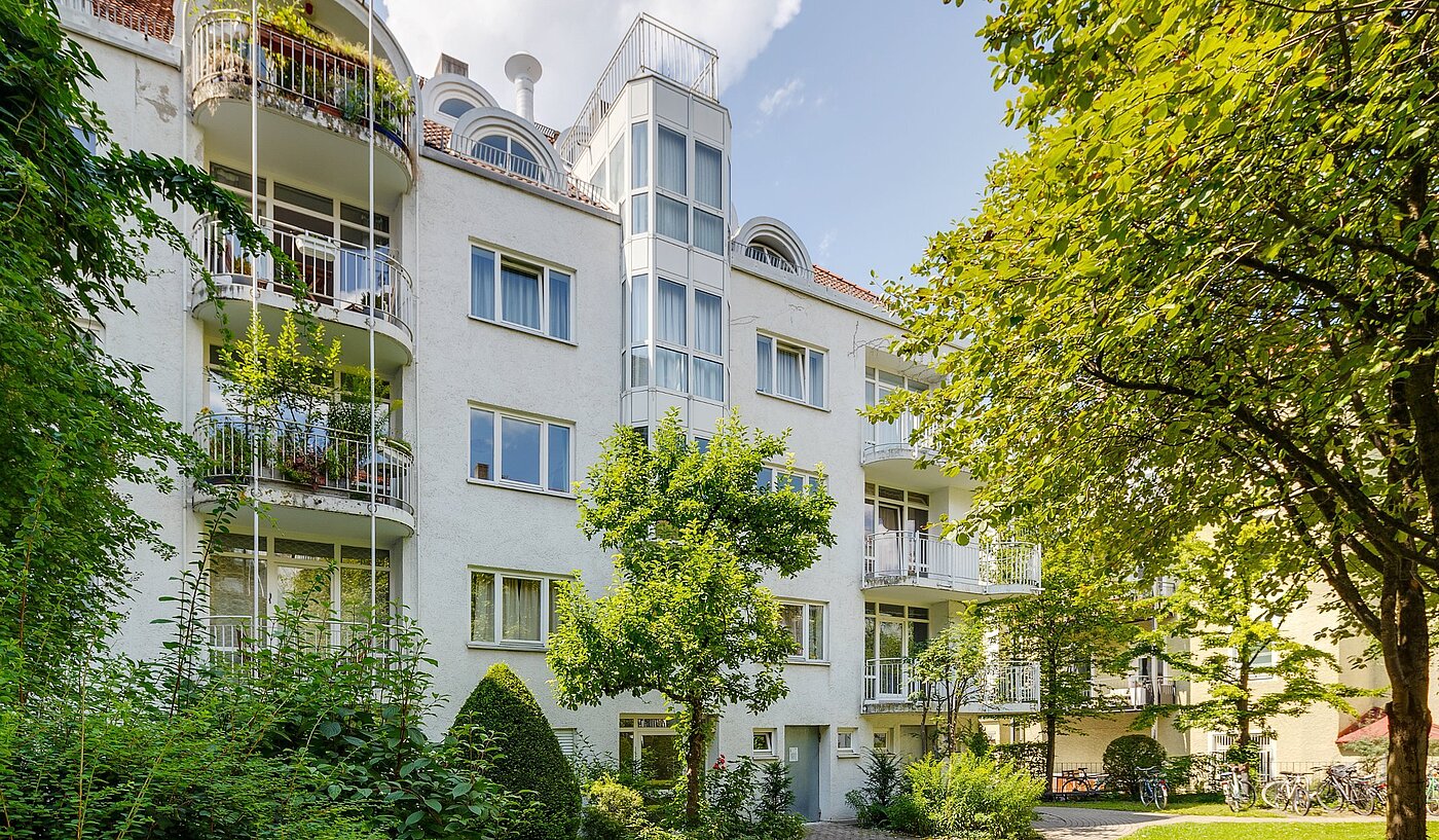 Appartement avec 1.5 pièces | München-Lehel | 2107ML9 | Gartenseite
