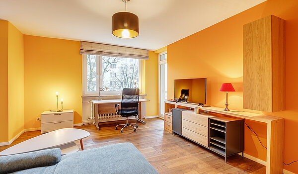 Appartement avec 2 pièces | München-Bogenhausen | 70287 | Helles Wohnzimmer mit...