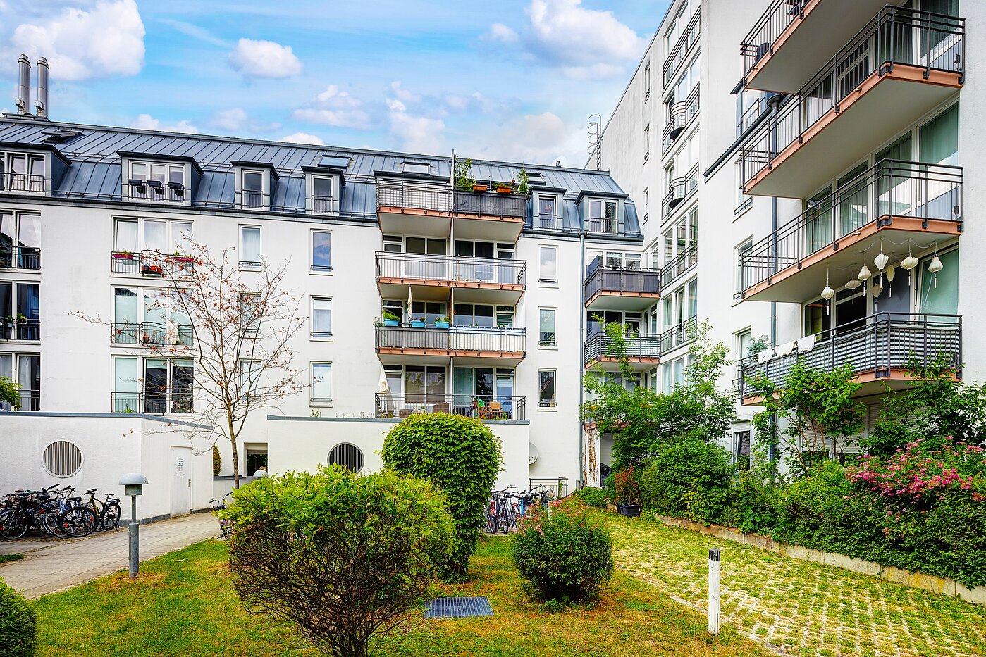 Appartement avec 2 pièces | München-Obersendling | 70039 | Rückansicht der Anlage