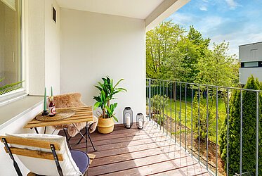 Haar : Attrayant appartement meublé de 2 pièces avec loggia sud - libre