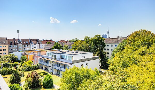 Appartement avec 1 pièce | München-Milbertshofen | 704371 | Grüne Außenansicht