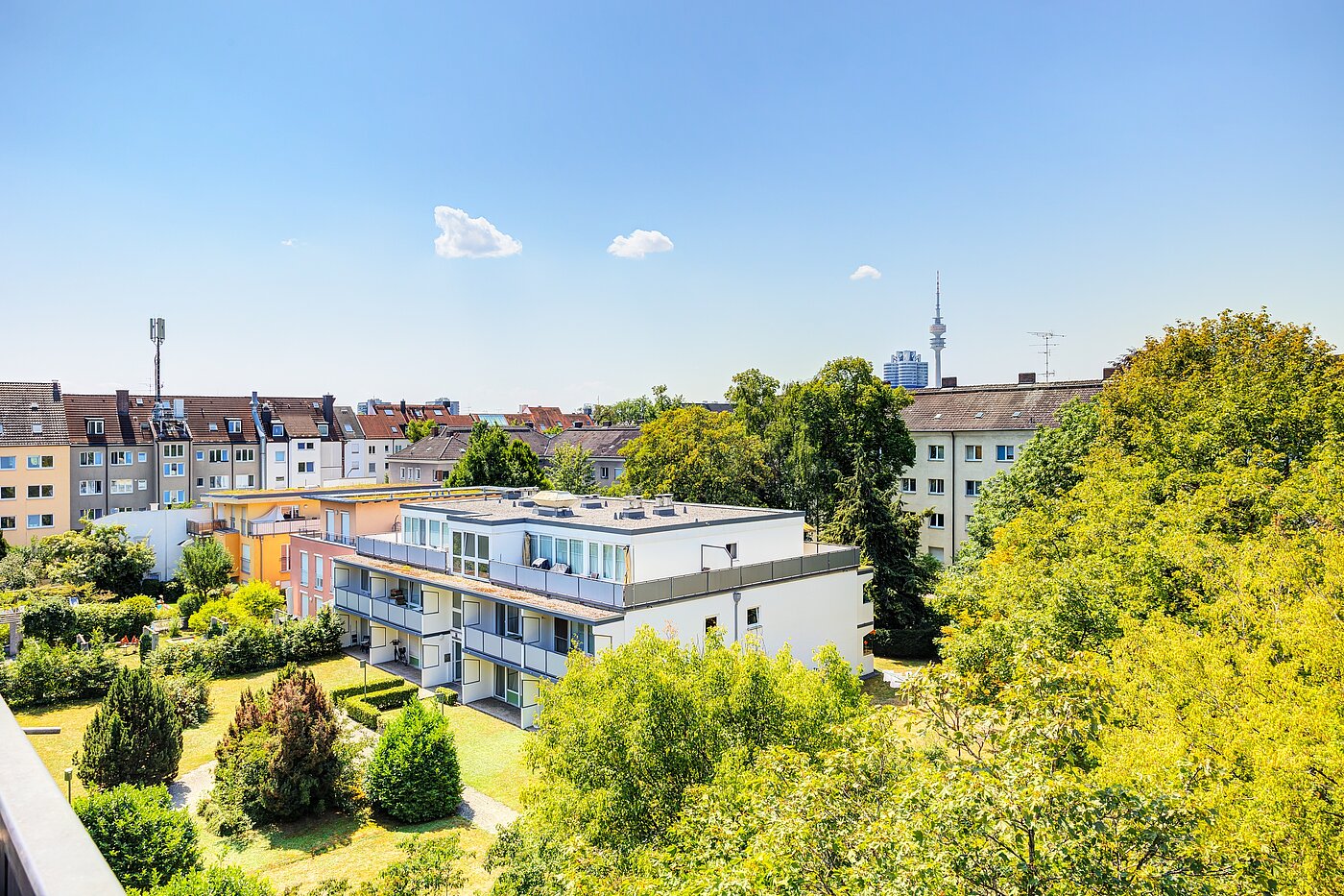 Appartement avec 1 pièce | München-Milbertshofen | 704371 | Grüne Außenansicht
