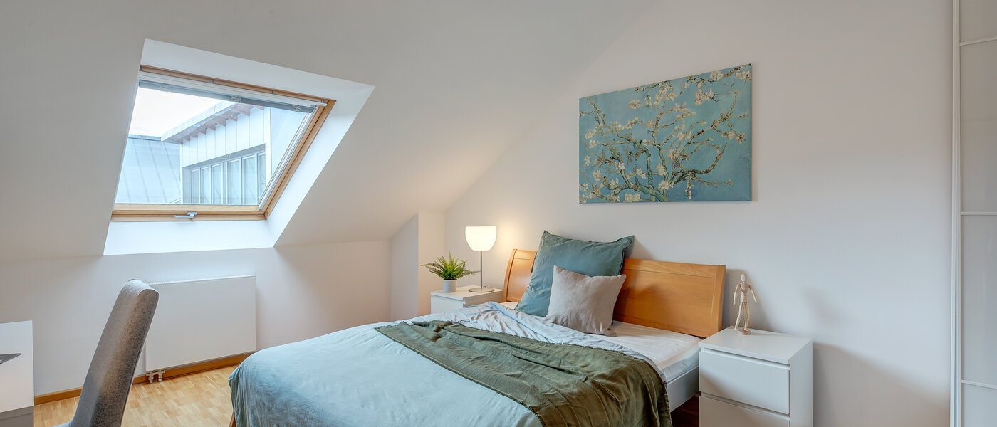 appartement avec terrasse sur le toit München Maxvorstadt - Museumsviertel 01 1ère chambre 1