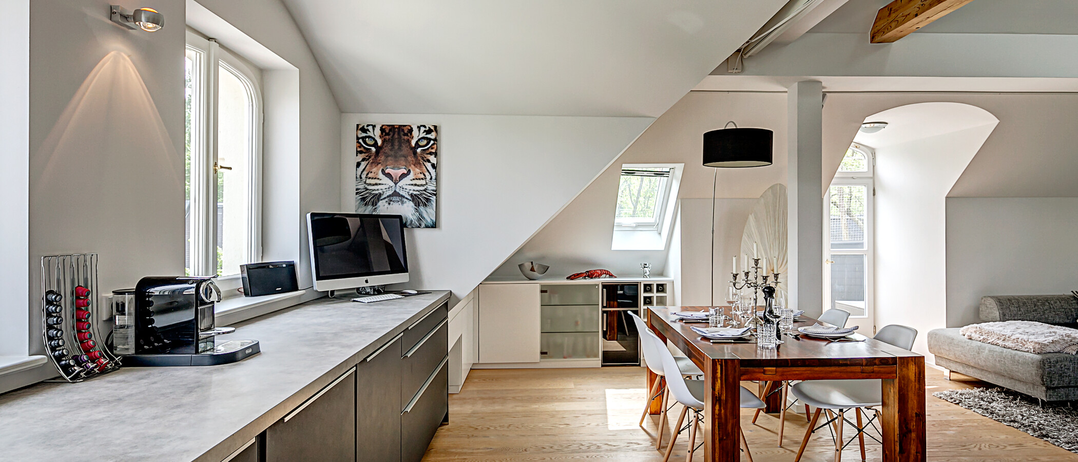 appartement avec mezzanine München Schwabing (rechts der Leopoldstraße) 04 salon 10012