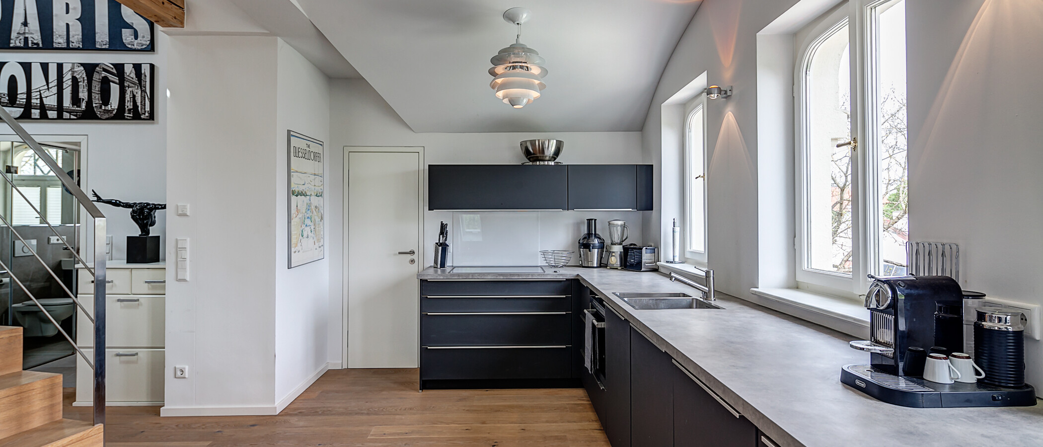 appartement avec mezzanine München Schwabing (rechts der Leopoldstraße) 02 cuisine 10012