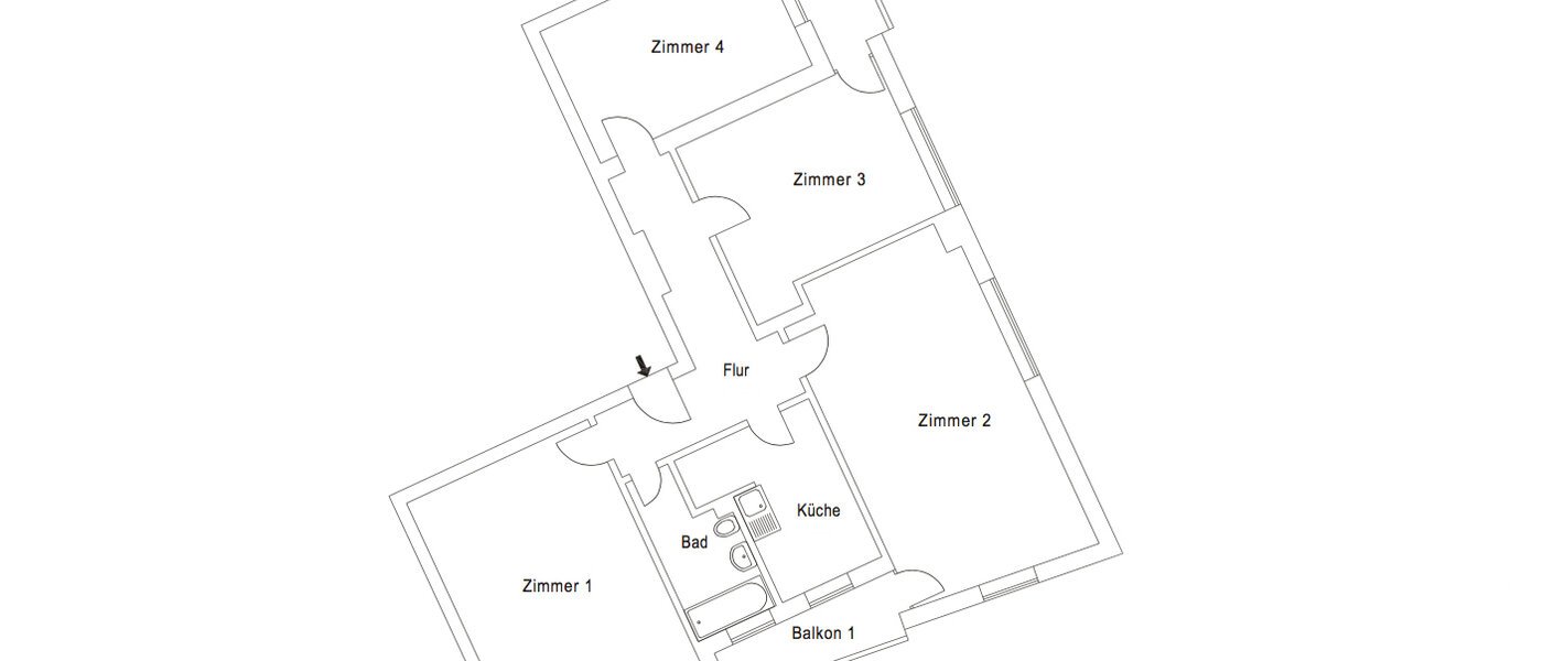 appartement München Lehel 01 plan d'étage 10088