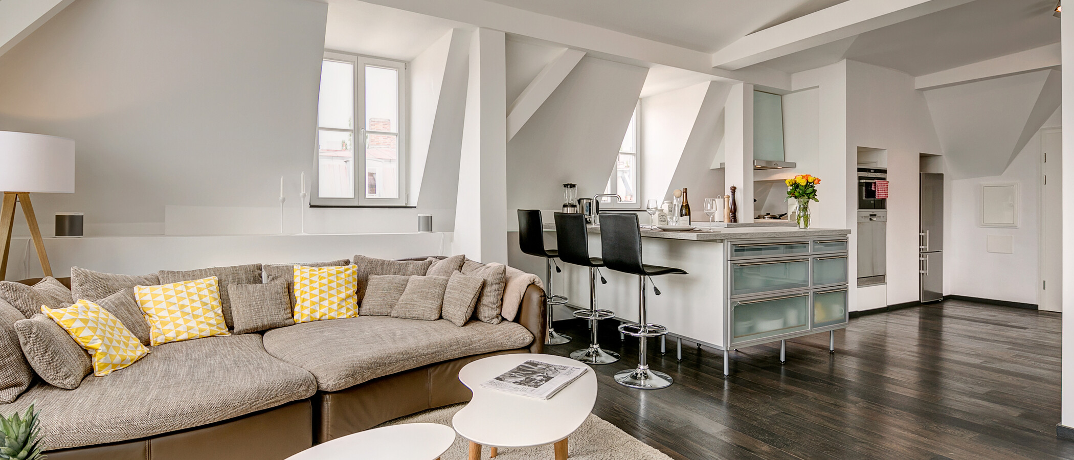 appartement sous les toits München Schlachthofviertel 02 salon 10128