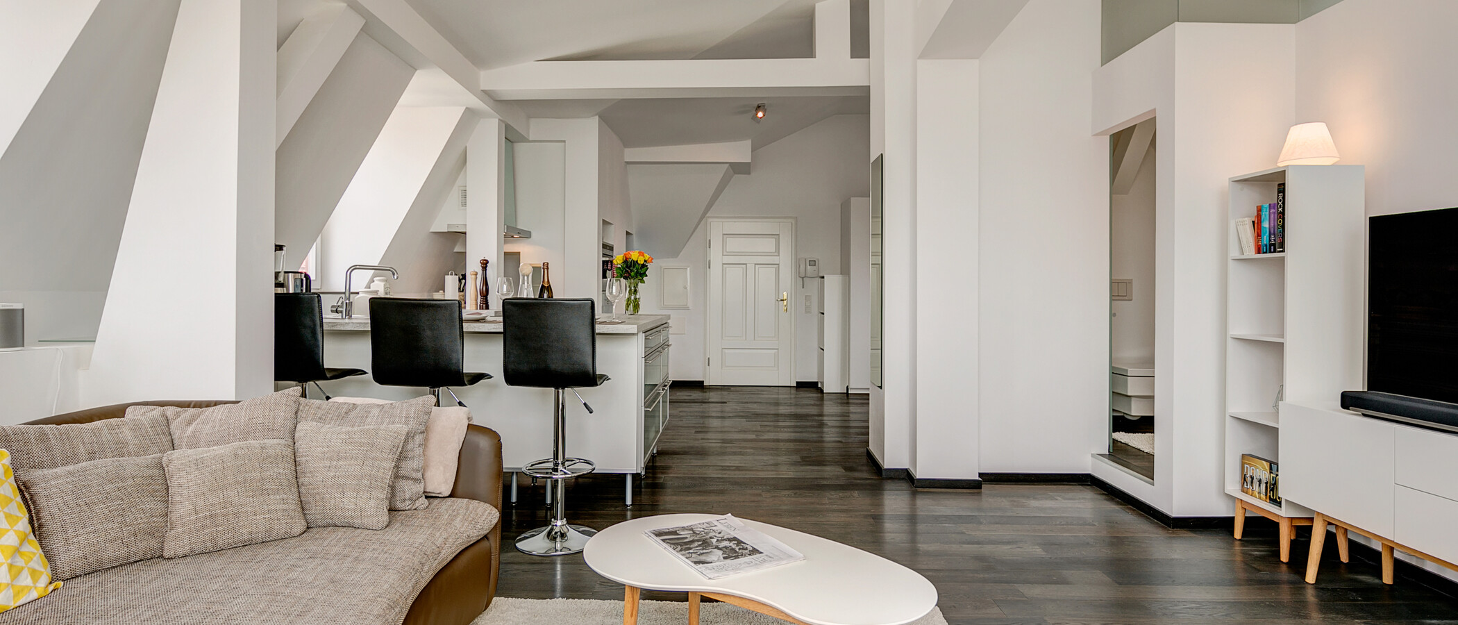 appartement sous les toits München Schlachthofviertel 03 salon 10128