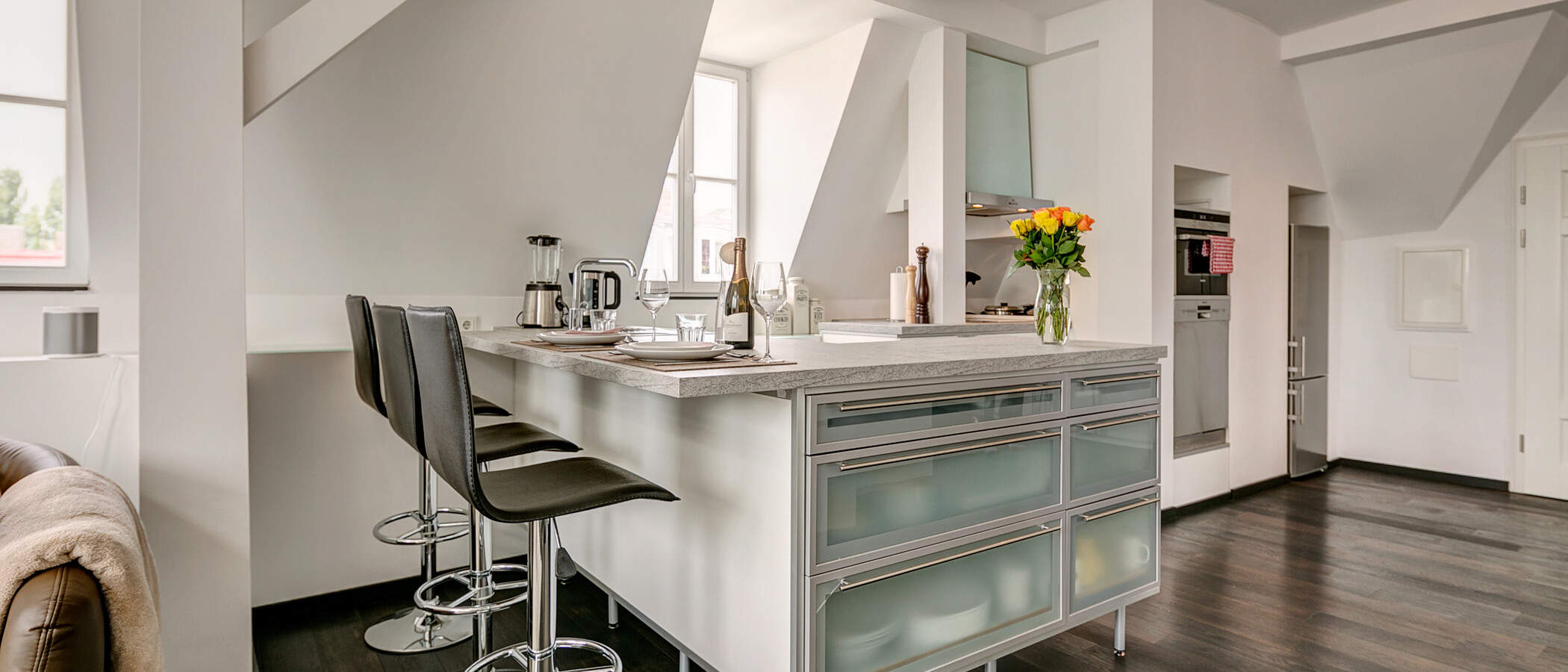appartement sous les toits München Schlachthofviertel 01 cuisine 10128