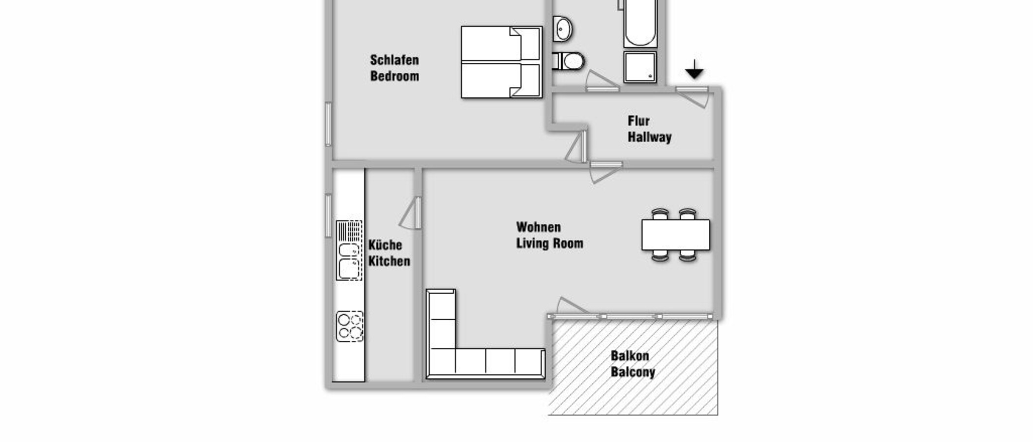 appartement sous les toits München Trudering 01 plan d'étage 10283