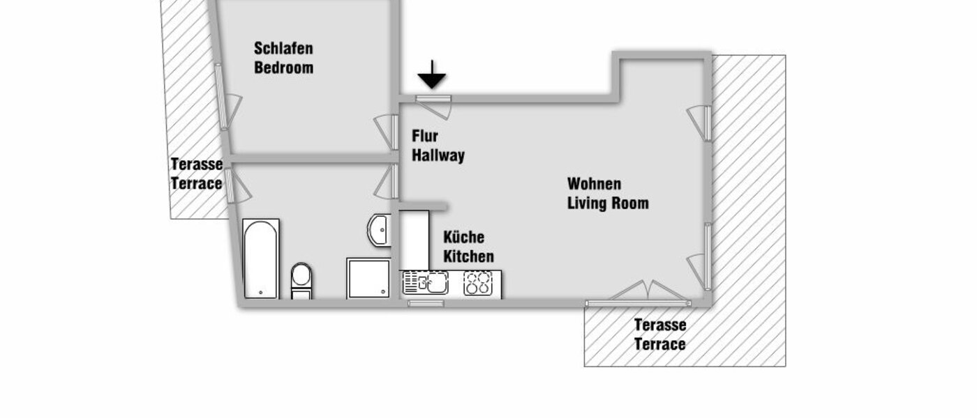 appartement avec terrasse sur le toit München Ramersdorf 01 plan d'étage 10340