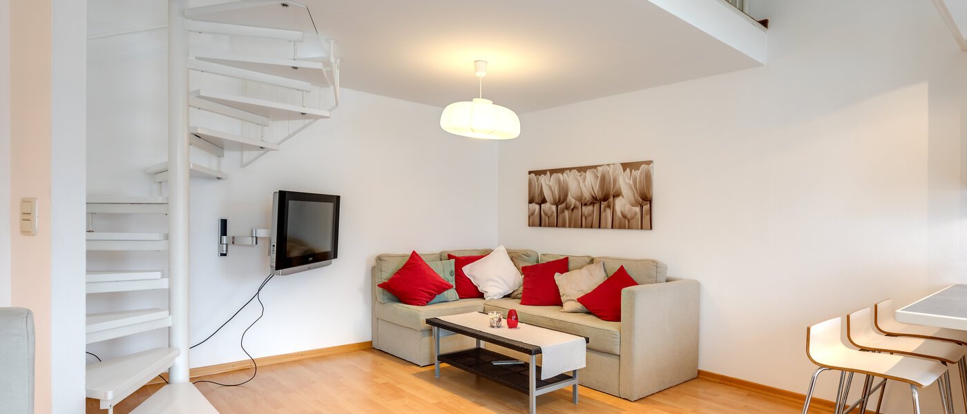 appartement avec mezzanine München Fasangarten 01 salon 10367