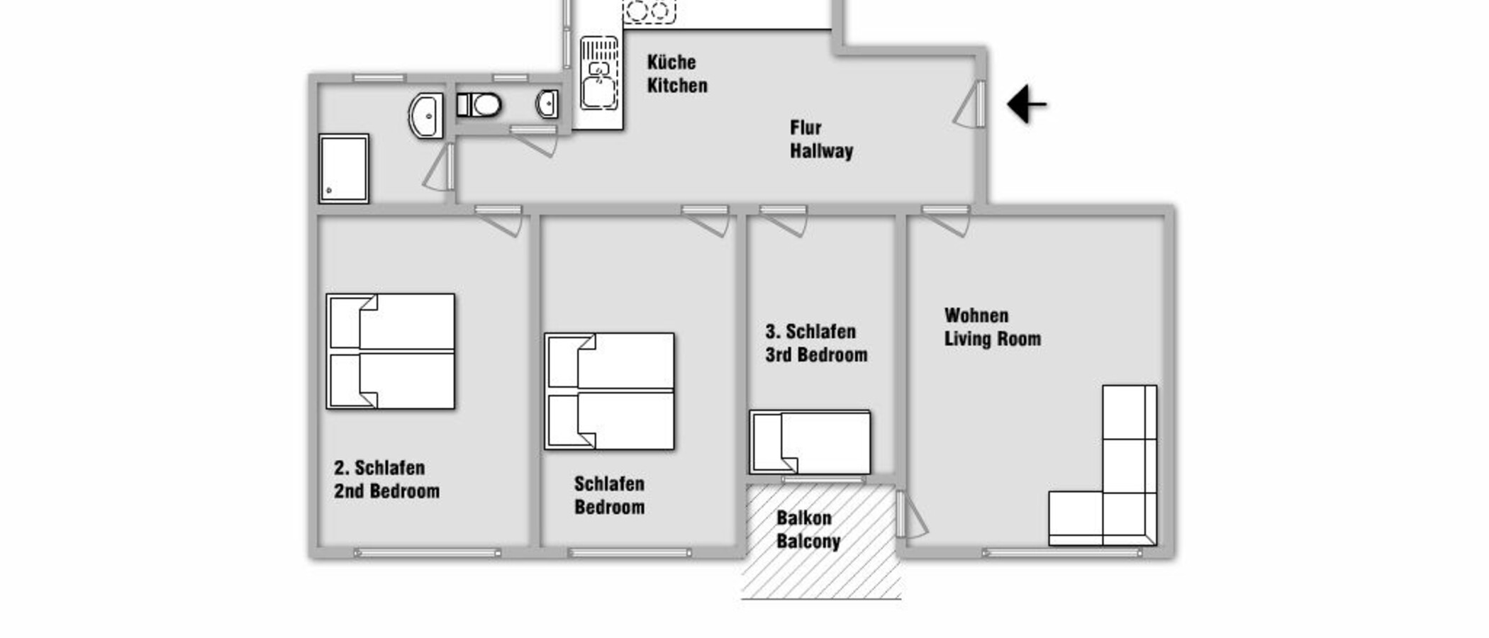 appartement München Schwabing-West (rund um den Bonner Platz) 01 plan d'étage 10412