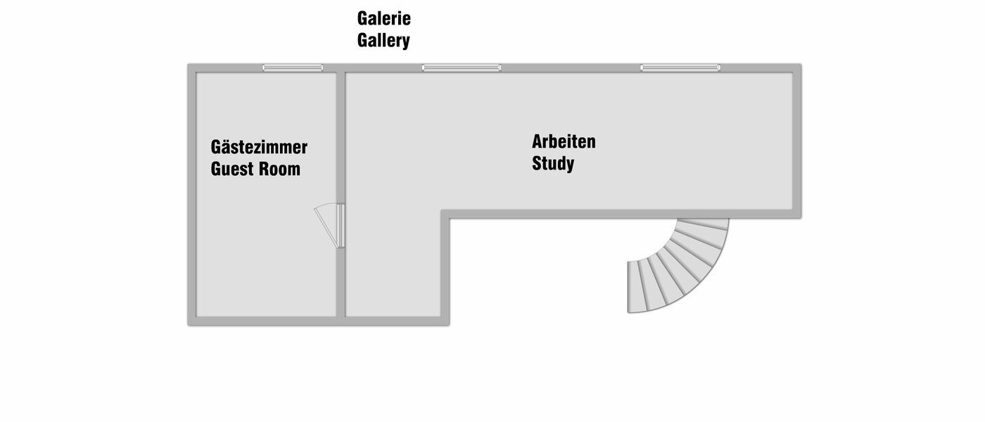 appartement sous les toits München Obersendling 02 plan d'étage 10566