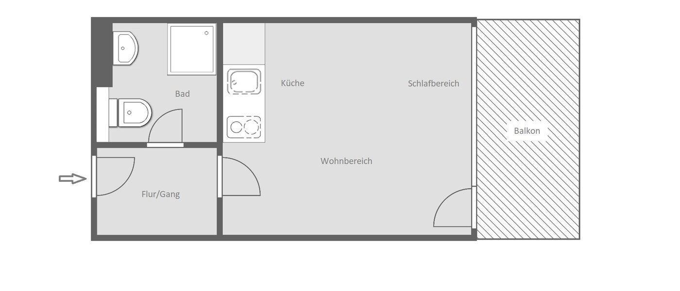 studio München Neuhausen 01 plan d'étage 10591