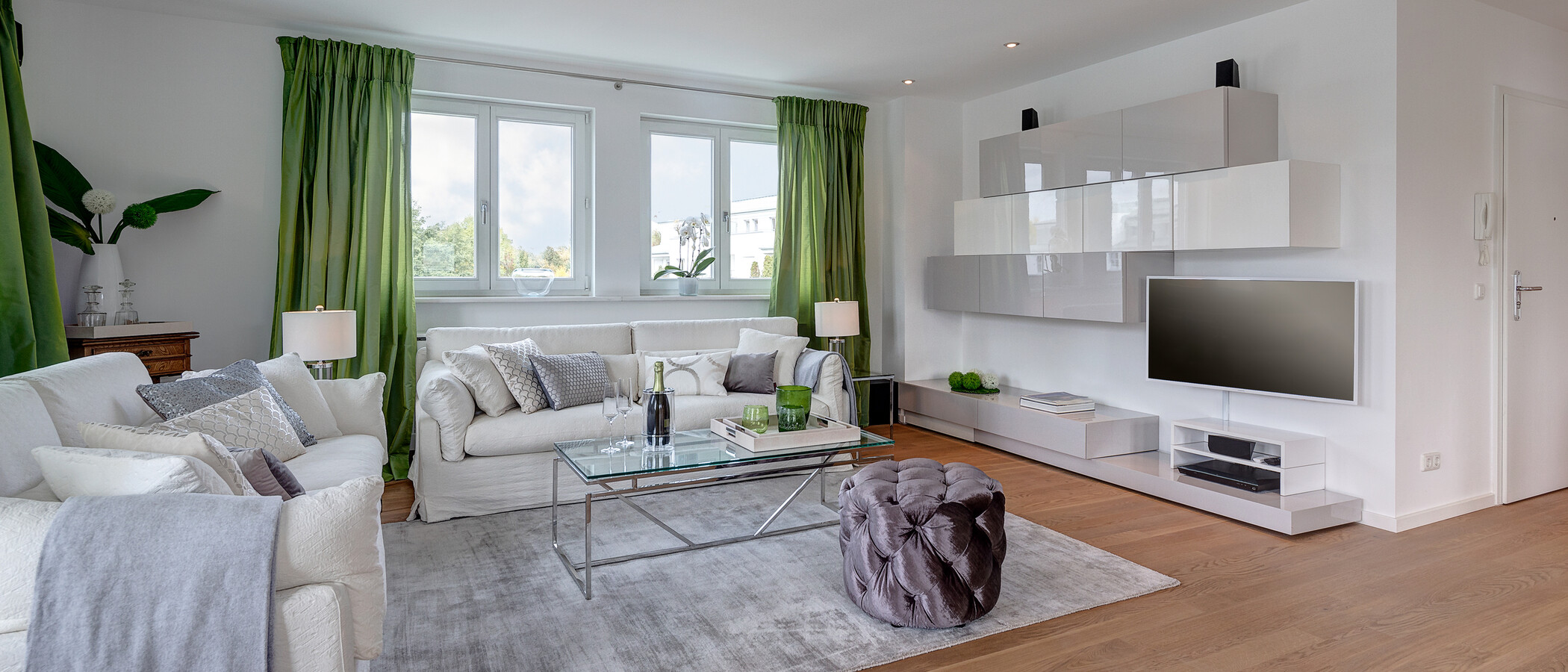 appartement avec terrasse sur le toit München Bogenhausen 04 salon 10781