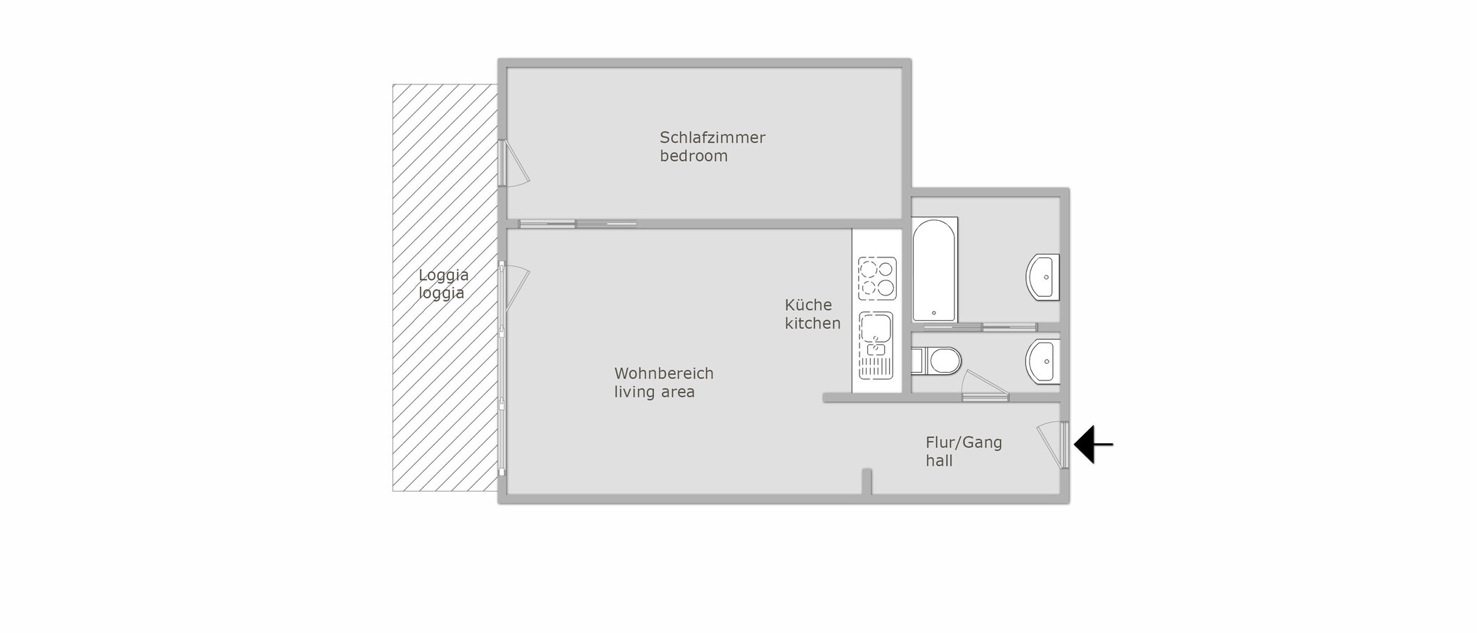 appartement München Schwabing - Domagkpark 01 plan d'étage 10791