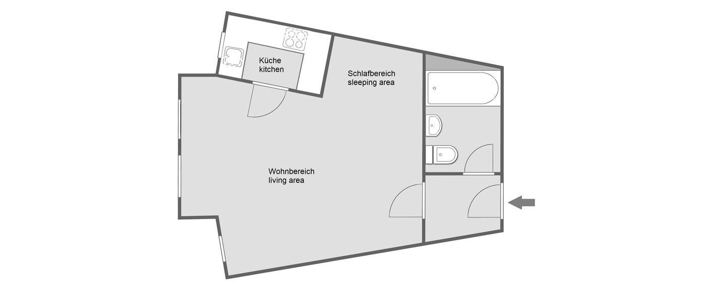 appartement München Denning 01 plan d'étage 10800