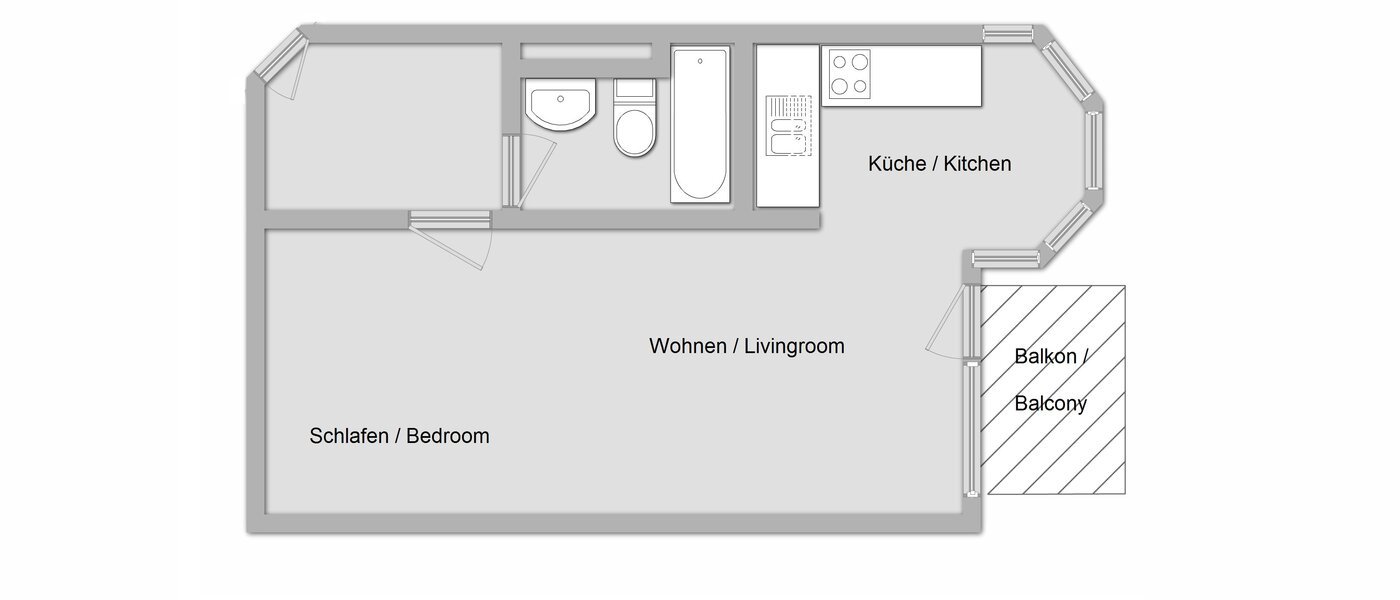 appartement München Sendling 01 plan d'étage 10869