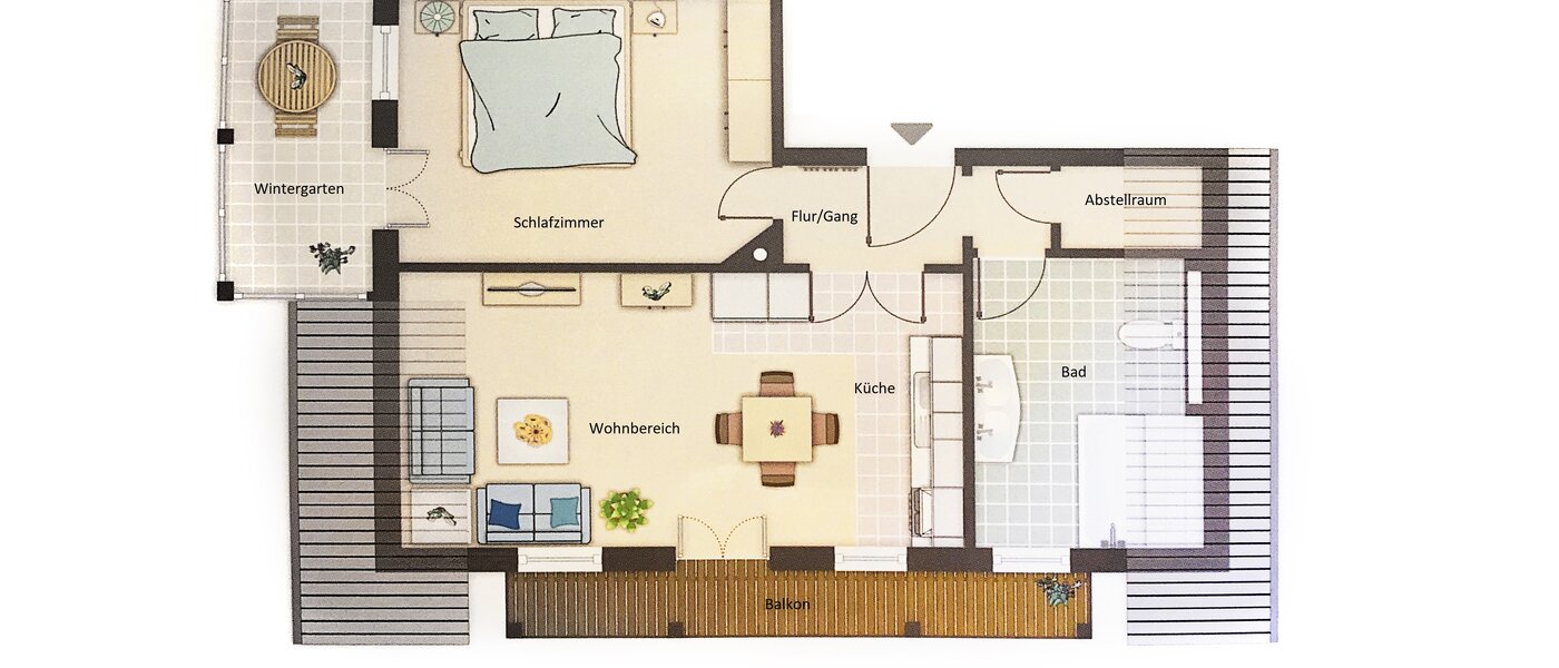 appartement Starnberg 01 plan d'étage 10874