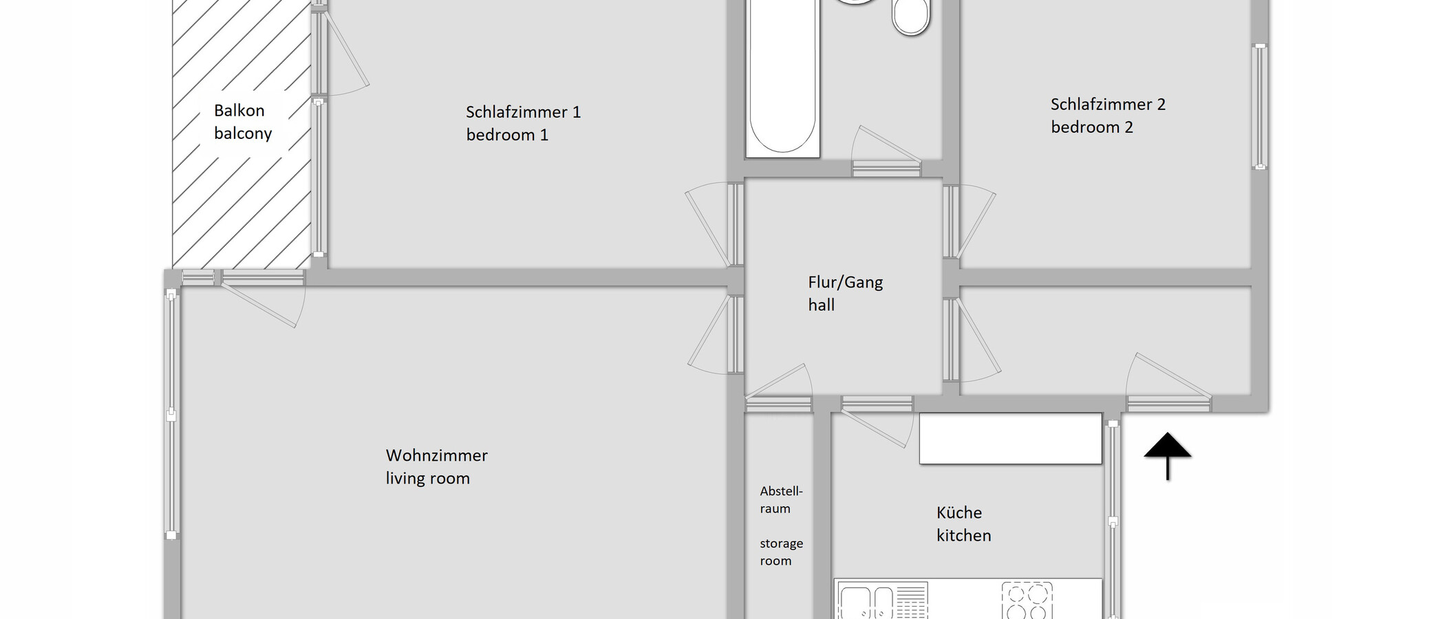 appartement München Laim 01 plan d'étage 10936
