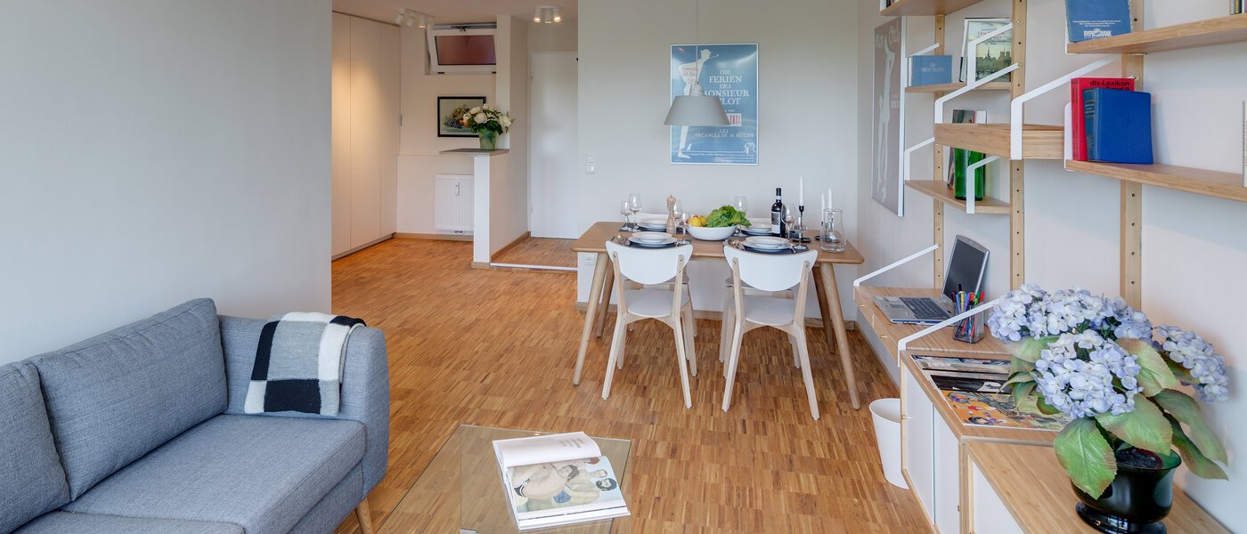 appartement avec terrasse sur le toit München Bogenhausen 03 pièce à vivre 11076