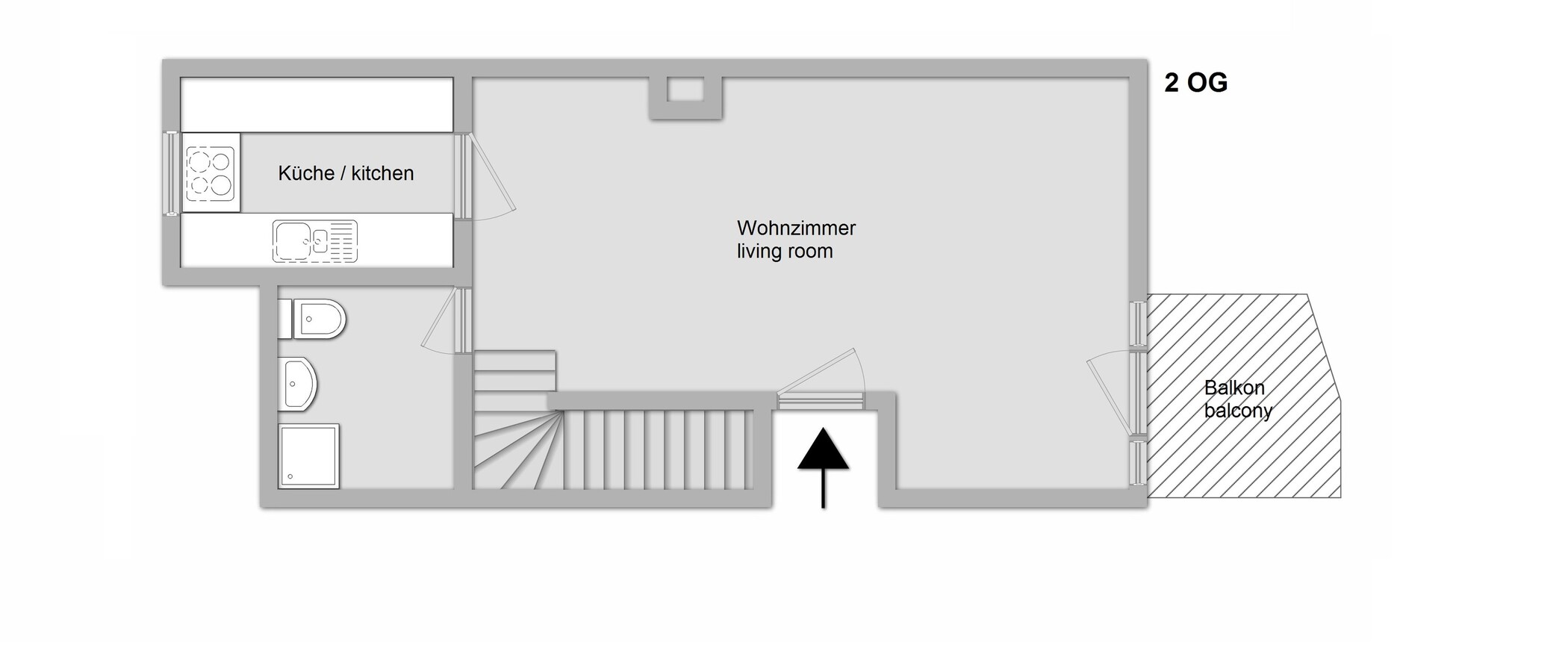 appartement style maisonnette Dachau 01 plan d'étage 11106