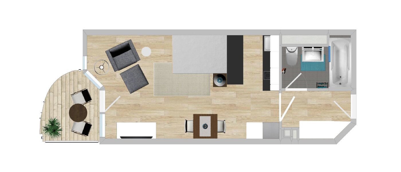 appartement München Lehel 01 plan d'étage 11122