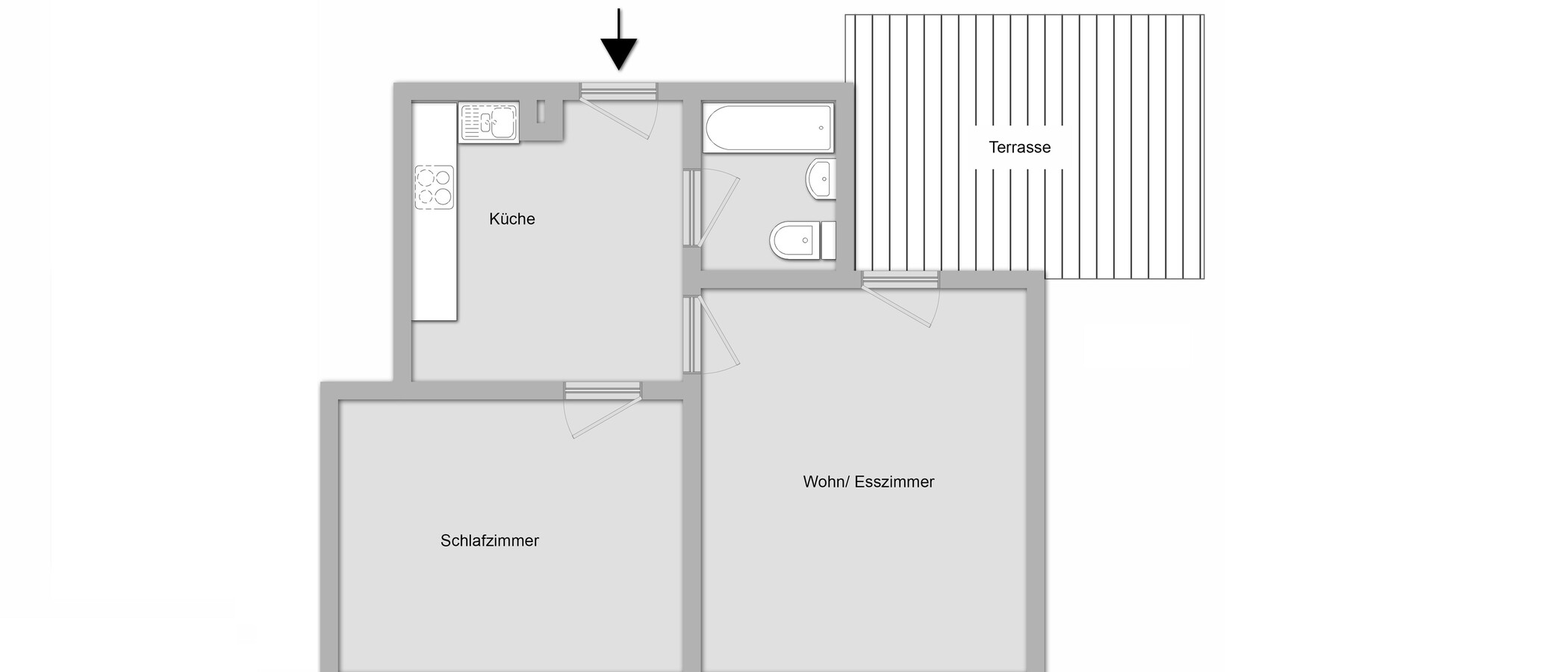 appartement avec terrasse sur le toit München Schwabing-Nord (zw. Leopoldstraße & Englischen Garten) 01 plan d'étage 11235