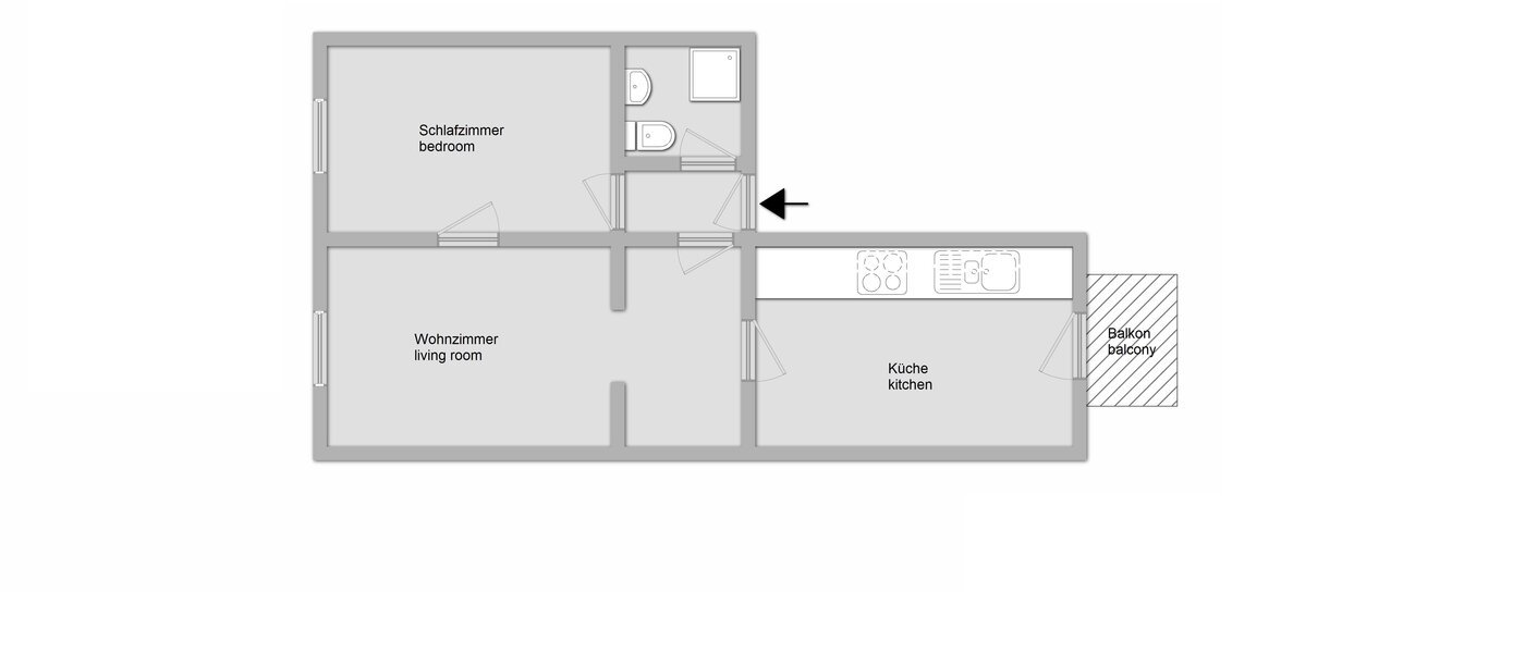 appartement München Glockenbachviertel 01 plan d'étage 11255