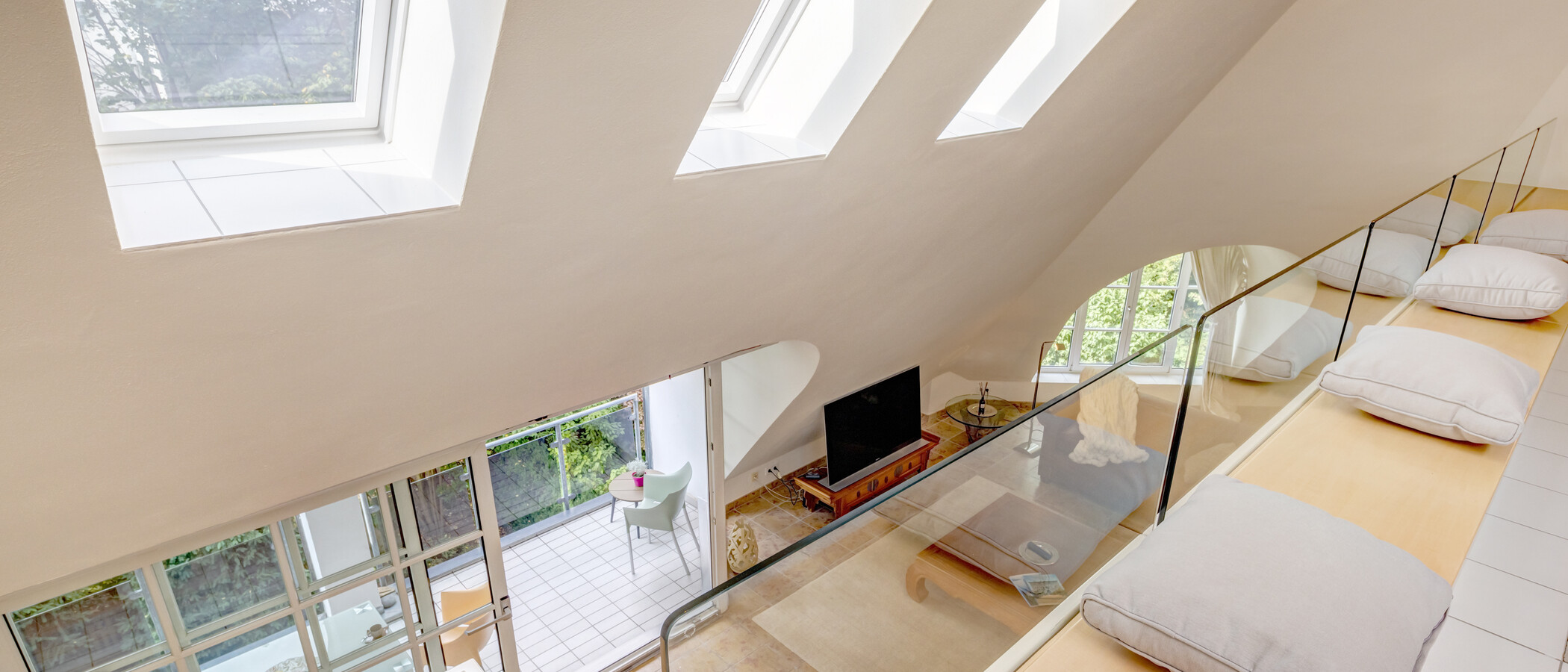 appartement avec terrasse sur le toit München Menterschwaige 05 mezzanine 11267