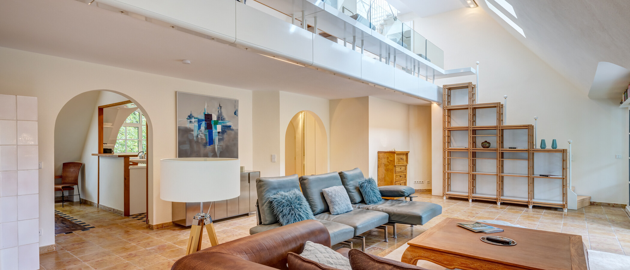 appartement avec terrasse sur le toit München Menterschwaige 02 pièce à vivre 11267