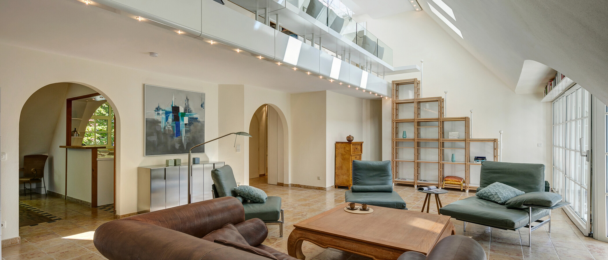 appartement avec terrasse sur le toit München Menterschwaige 04 pièce à vivre 11267
