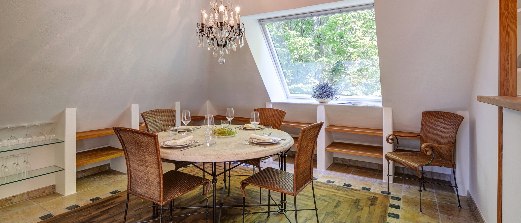 appartement avec terrasse sur le toit München Menterschwaige 01 salle à manger 11267