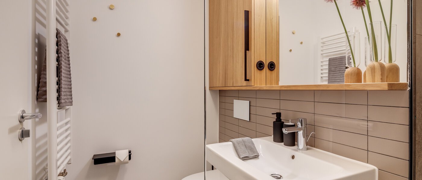 appartement style maisonnette avec mezzanine München Maxvorstadt 04 salle de bain 11294