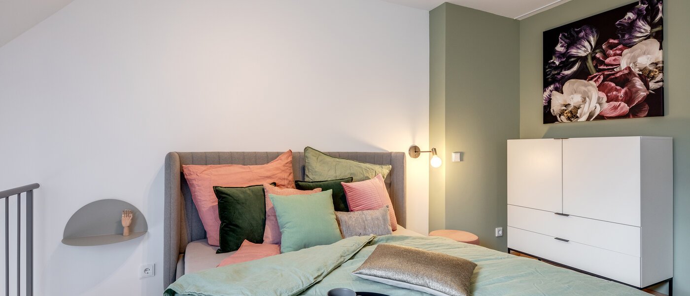 appartement style maisonnette avec mezzanine München Maxvorstadt 01 chambres 11294