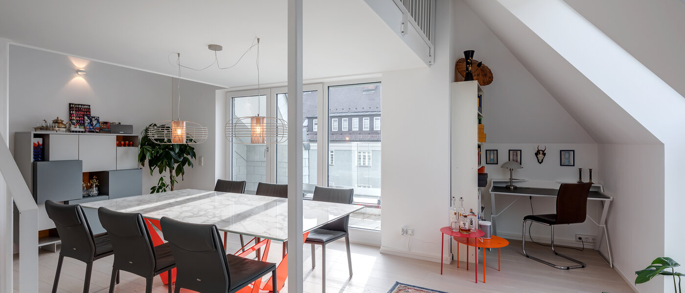 appartement avec terrasse sur le toit München Schwabing-West (rund um den Bonner Platz) 02 salle à manger 11304