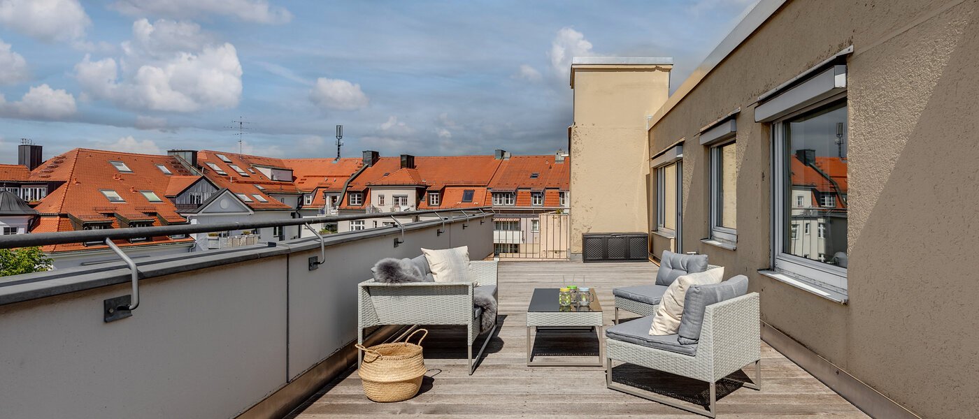 appartement München Ludwigsvorstadt 01 terrasse sur le toit 11328