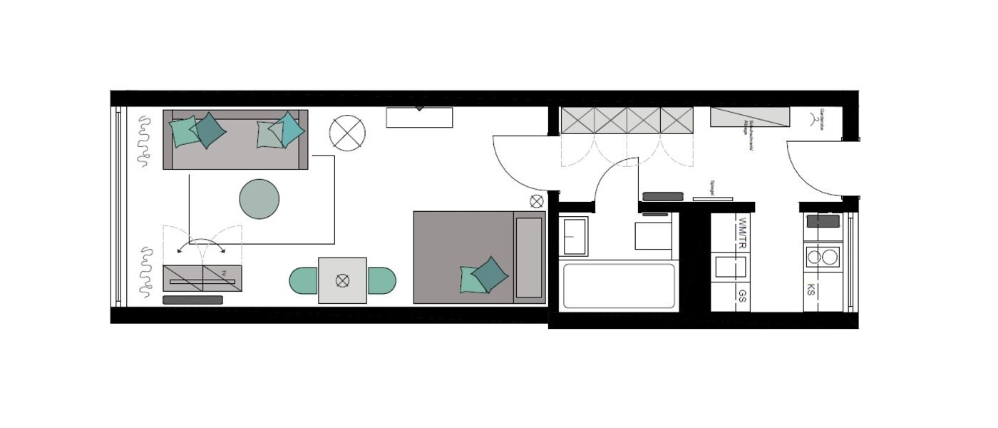 appartement München Sendling 01 plan d'étage 11338