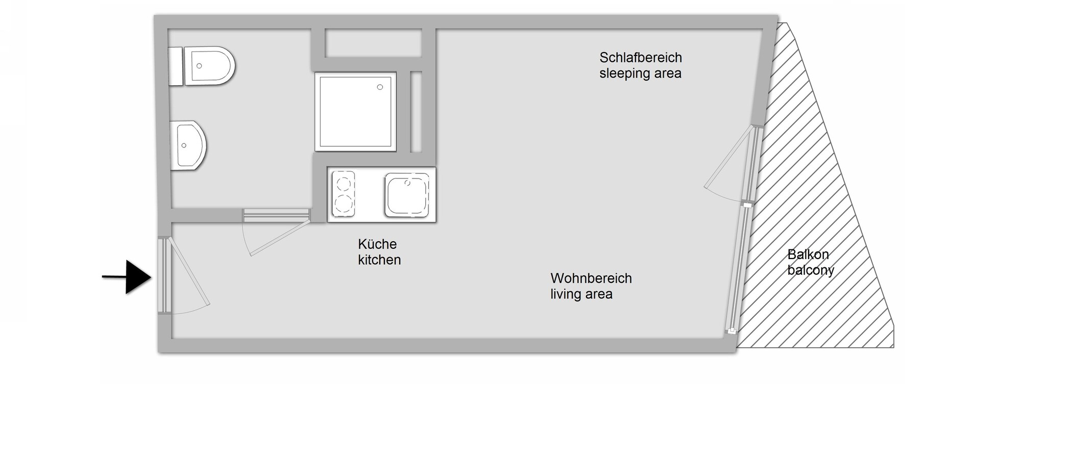 studio München Messestadt Riem 01 plan d'étage 11387